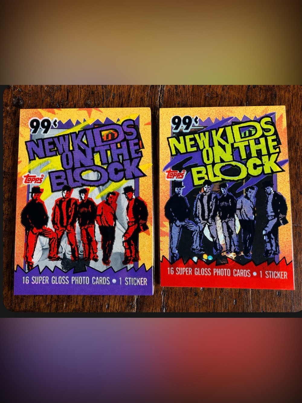 2 Sealed Vintage Topps New Kids on the Block Trading Cards